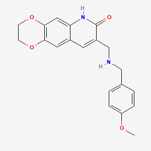 8-[[(4-methoxyphenyl)methylamino]methyl]-3,6-dihydro-2H-[1,4]dioxino[2,3-g]quinolin-7-one