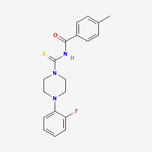 molecular formula C19H20FN3OS B3142049 N-((4-(2-FLUOROPHENYL)PIPERAZINYL)THIOXOMETHYL)(4-METHYLPHENYL)FORMAMIDE CAS No. 497061-04-8
