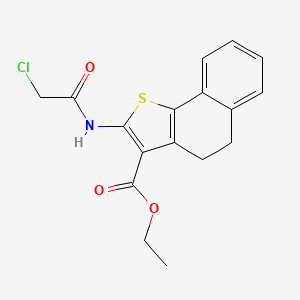 molecular formula C17H16ClNO3S B3142074 Ethyl 2-[(chloroacetyl)amino]-4,5-dihydronaphtho[1,2-b]thiophene-3-carboxylate CAS No. 497230-86-1