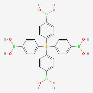 molecular formula C24H24B4O8Si B3142138 Boronic acid, (silanetetrayltetra-4,1-phenylene)tetrakis- (9CI) CAS No. 499142-74-4