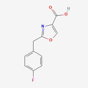 molecular formula C11H8FNO3 B3142229 2-(4-Fluorobenzyl)oxazole-4-carboxylic Acid CAS No. 500367-21-5