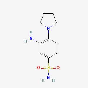 molecular formula C10H15N3O2S B3142276 3-Amino-4-(pyrrolidin-1-yl)benzenesulfonamide CAS No. 500900-33-4