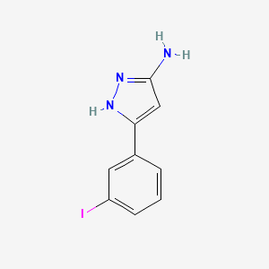 molecular formula C9H8IN3 B3142301 3-(3-Iodophenyl)-1H-pyrazol-5-amine CAS No. 502132-87-8
