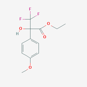 molecular formula C12H13F3O4 B3142336 Ethyl 3,3,3-trifluoro-2-hydroxy-2-(4-methoxyphenyl)propanoate CAS No. 502607-05-8