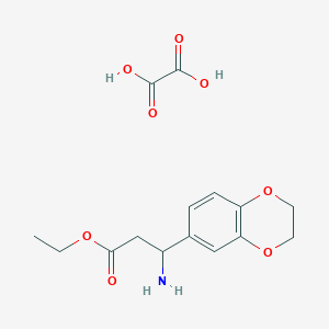molecular formula C15H19NO8 B3142363 Ethyl 3-amino-3-(2,3-dihydro-1,4-benzodioxin-6-yl)propanoate oxalate CAS No. 502842-68-4