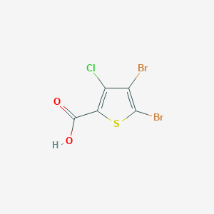 molecular formula C5HBr2ClO2S B3142394 4,5-Dibromo-3-chlorothiophene-2-carboxylic acid CAS No. 503308-99-4
