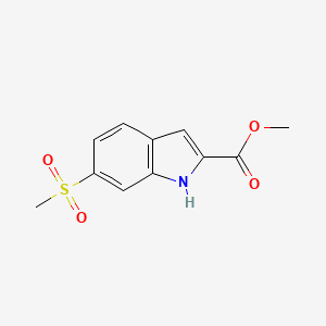 molecular formula C11H11NO4S B3142522 methyl 6-(methylsulfonyl)-1H-indole-2-carboxylate CAS No. 507272-16-4