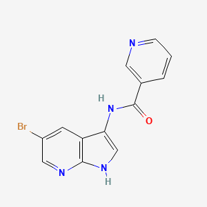 molecular formula C13H9BrN4O B3142536 N-(5-bromo-1H-pyrrolo[2,3-b]pyridin-3-yl)nicotinamide CAS No. 507462-80-8