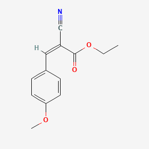 molecular formula C13H13NO3 B3142614 ethyl 2-cyano-3-(4-methoxyphenyl)acrylate CAS No. 50897-91-1