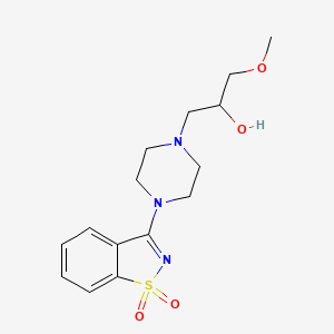 1-[4-(1,1-Dioxo-1,2-benzothiazol-3-yl)piperazin-1-yl]-3-methoxypropan-2-ol