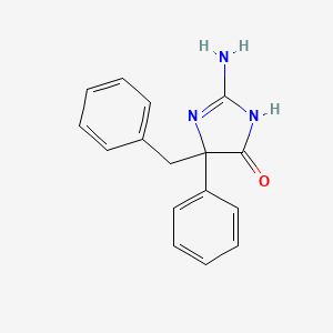 molecular formula C16H15N3O B3142755 2-Amino-5-benzyl-5-phenyl-4,5-dihydro-1H-imidazol-4-one CAS No. 512190-77-1