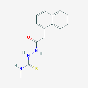 molecular formula C14H15N3OS B3142841 N-methyl-2-(1-naphthylacetyl)hydrazinecarbothioamide CAS No. 51291-27-1
