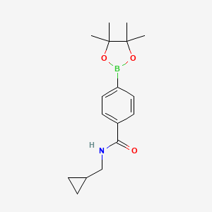 molecular formula C17H24BNO3 B3142947 N-Cyclopropylmethyl-4-(4,4,5,5-tetramethyl-[1,3,2]dioxaborolan-2-yl)-benzamide CAS No. 515135-62-3