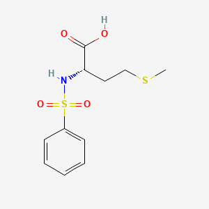 molecular formula C11H15NO4S2 B3143087 4-(methylthio)-2-[(phenylsulfonyl)amino]butanoic acid CAS No. 51786-15-3