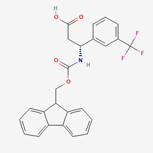 molecular formula C25H20F3NO4 B3143112 (R)-3-((((9H-Fluoren-9-yl)methoxy)carbonyl)amino)-3-(3-(trifluoromethyl)phenyl)propanoic acid CAS No. 517905-87-2