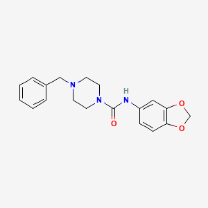 molecular formula C19H21N3O3 B3143195 N-(2H-1,3-benzodioxol-5-yl)-4-benzylpiperazine-1-carboxamide CAS No. 518993-90-3