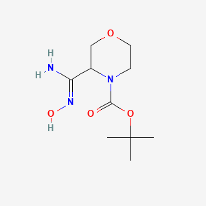 molecular formula C10H19N3O4 B3143209 tert-butyl-3-(N'-hydroxycarbamimidoyl)morpholine-4-carboxylate CAS No. 519031-82-4