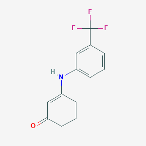 3-{[3-(Trifluoromethyl)phenyl]amino}cyclohex-2-en-1-one
