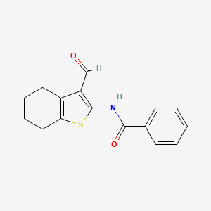 molecular formula C16H15NO2S B3143232 N-(3-formyl-4,5,6,7-tetrahydro-1-benzothiophen-2-yl)benzamide CAS No. 51948-04-0