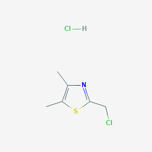 molecular formula C6H9Cl2NS B3143319 2-(Chloromethyl)-4,5-dimethyl-1,3-thiazole hydrochloride CAS No. 52169-55-8