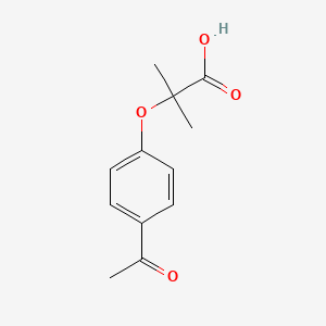 molecular formula C12H14O4 B3143326 2-(4-Acetylphenoxy)-2-methylpropanoic acid CAS No. 52179-07-4