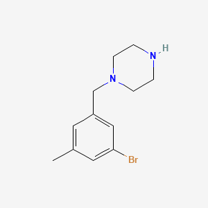 1-[(3-Bromo-5-methylphenyl)methyl]piperazine