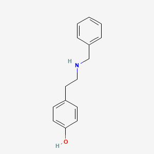 molecular formula C15H17NO B3143423 4-[2-(Benzylamino)ethyl]phenol CAS No. 52447-50-4
