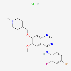 molecular formula C22H25BrClFN4O2 B3143449 Vandetanib hydrochloride 