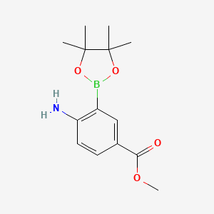 molecular formula C14H20BNO4 B3143452 Methyl 4-amino-3-(4,4,5,5-tetramethyl-1,3,2-dioxaborolan-2-yl)benzoate CAS No. 524916-42-5