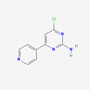 molecular formula C9H7ClN4 B3143690 4-Chloro-6-(pyridin-4-yl)pyrimidin-2-amine CAS No. 53421-90-2