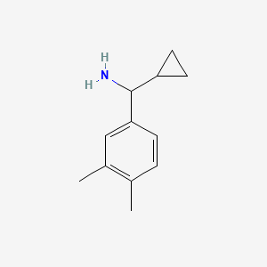 molecular formula C12H17N B3143733 Cyclopropyl(3,4-dimethylphenyl)methanamine CAS No. 535925-77-0