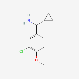 molecular formula C11H14ClNO B3143751 (3-Chloro-4-methoxyphenyl)(cyclopropyl)methanamine CAS No. 535926-55-7
