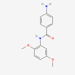 molecular formula C15H16N2O3 B3143844 4-amino-N-(2,5-dimethoxyphenyl)benzamide CAS No. 537658-81-4