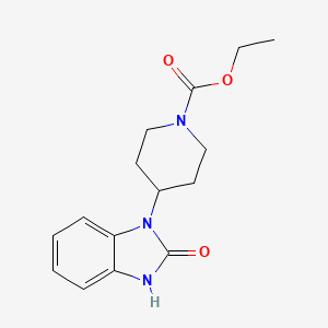 molecular formula C15H19N3O3 B3143862 Ethyl 4-(2,3-dihydro-2-oxo-1H-benzimidazol-1-yl)piperidine-1-carboxylate CAS No. 53786-47-3