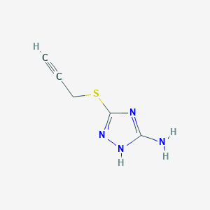 molecular formula C5H6N4S B3143916 3-(2-Propynylsulfanyl)-1H-1,2,4-triazol-5-ylamine CAS No. 53918-44-8
