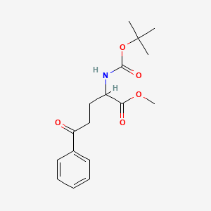 molecular formula C17H23NO5 B3143954 Methyl 2-((tert-butoxycarbonyl)amino)-5-oxo-5-phenylpentanoate CAS No. 540516-99-2