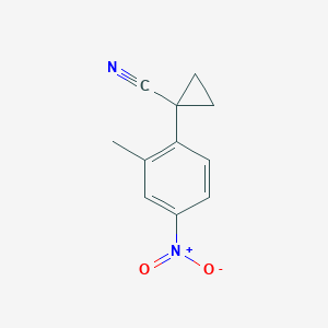 molecular formula C11H10N2O2 B3144069 1-(2-Methyl-4-nitrophenyl)cyclopropane-1-carbonitrile CAS No. 543683-46-1