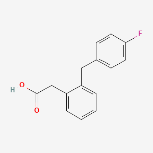 molecular formula C15H13FO2 B3144108 2-(2-(4-Fluorobenzyl)phenyl)acetic acid CAS No. 543741-43-1