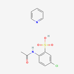 molecular formula C13H13ClN2O4S B3144323 2-Acetamido-5-chlorobenzenesulfonic acid;pyridine CAS No. 54981-42-9