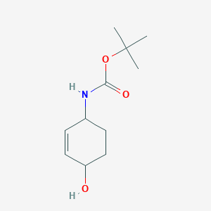 molecular formula C11H19NO3 B3144370 tert-butyl N-(4-hydroxycyclohex-2-en-1-yl)carbamate CAS No. 551000-83-0