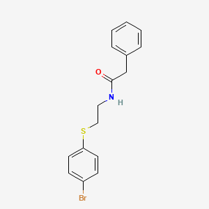 molecular formula C16H16BrNOS B3144443 N-(2-((4-Bromophenyl)sulfanyl)ethyl)-2-phenylacetamide CAS No. 551930-74-6