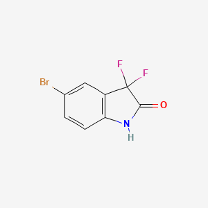 molecular formula C8H4BrF2NO B3144487 5-Bromo-3,3-difluoroindolin-2-one CAS No. 552332-19-1