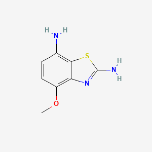 molecular formula C8H9N3OS B3144585 4-Methoxy-1,3-benzothiazole-2,7-diamine CAS No. 554420-45-0