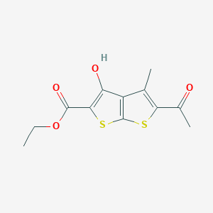 Ethyl 5-acetyl-3-hydroxy-4-methylthieno[2,3-b]thiophene-2-carboxylate