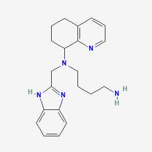 molecular formula C21H27N5 B3144726 N'-(1H-benzimidazol-2-ylmethyl)-N'-(5,6,7,8-tetrahydroquinolin-8-yl)butane-1,4-diamine CAS No. 558441-90-0