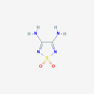 molecular formula C2H4N4O2S B3144751 1,2,5-thiadiazole-3,4-diamine 1,1-dioxide CAS No. 55904-35-3