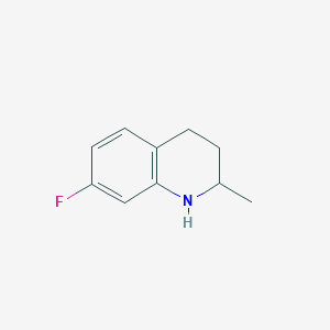 molecular formula C10H12FN B3144763 7-Fluoro-2-methyl-1,2,3,4-tetrahydroquinoline CAS No. 560085-09-8
