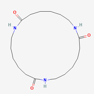 molecular formula C18H33N3O3 B3144940 1,8,15-Triazacyclohenicosane-2,9,16-trione CAS No. 56403-08-8