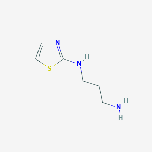 molecular formula C6H11N3S B3145066 2-(3-Aminopropylamino)thiazole CAS No. 5664-47-1