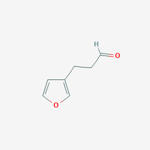 molecular formula C7H8O2 B3145145 3-Furan-3-YL-propionaldehyde CAS No. 56859-93-9
